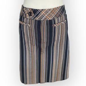 Vintage Renfrew Striped Mini Pencil Skirt